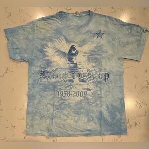 Michael Jackson King‎ of Pop Blue Tie Dye On Delta Pro Weight Tag Medium Shirt